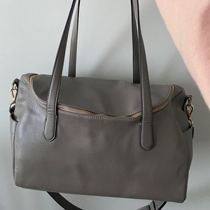 Grey weekender bag
